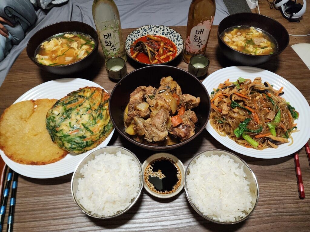 Made food for Chuseok for me and my gf!!