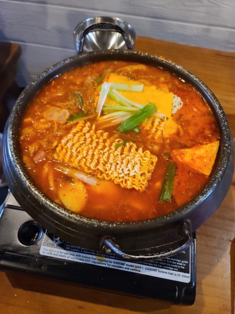 Cheesy, spicy, and packed with flavor—Budae Jjigae 