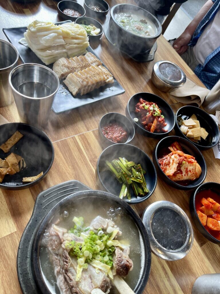 Sunday lunch - bossam, soondae guk, and galbi tang